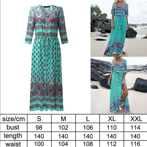 ☆ HP ☆ Maxi shirt boho beach sun dress NWOT - Picture 3 of 6